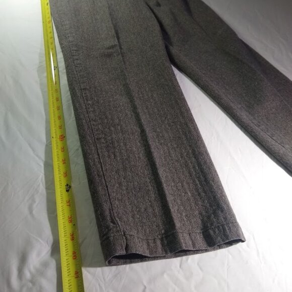 Vintage Lee size 10   brown herringbone-tweed   pant/slacks/trousers - Picture 13 of 16